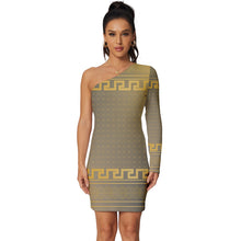 Load image into Gallery viewer, Highest Gadoire Long Sleeve One Shoulder Mini Dress