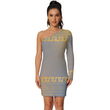 Load image into Gallery viewer, LBG Highest Gadoire Long Sleeve One Shoulder Mini Dress