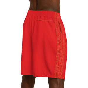 Red Gadoire "Duality Golden Trail" Men's Jogger Shorts