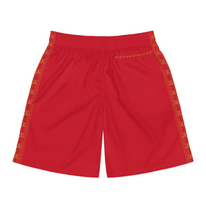 Red Gadoire "Golden Trail" Men's Jogger Shorts